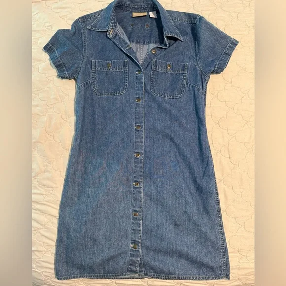 white christmas dresses Eliza Denim Dress in Capturing Wash
